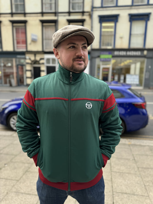 Sergio Tacchini New Damarindo Track Top Green/Burgundy - RD1 Clothing