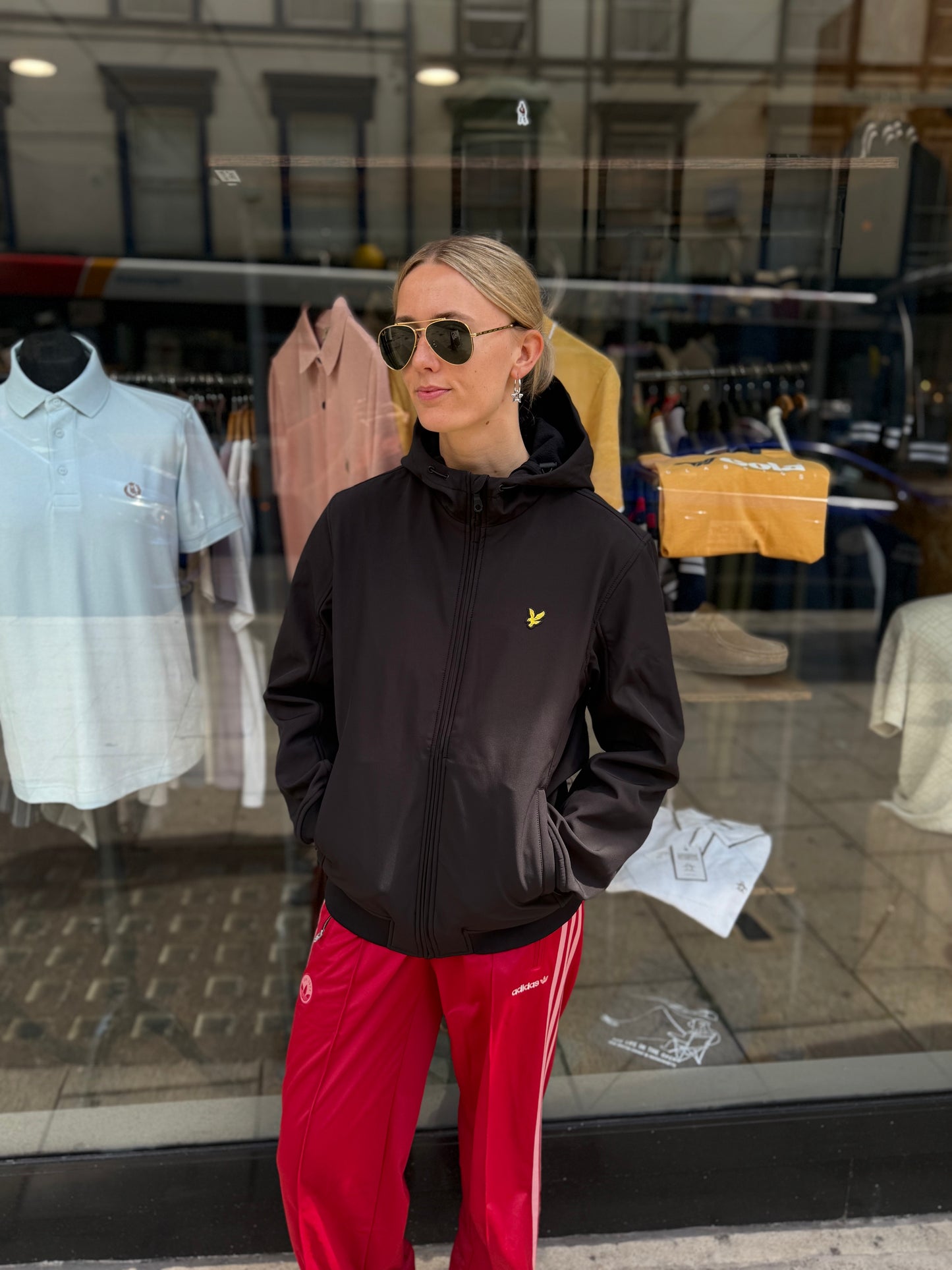 Lyle & Scott Fleece Back Softshell Jacket Black - RD1 Clothing