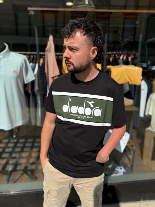 Diadora Logo T-Shirt Green Rifle - RD1 Clothing