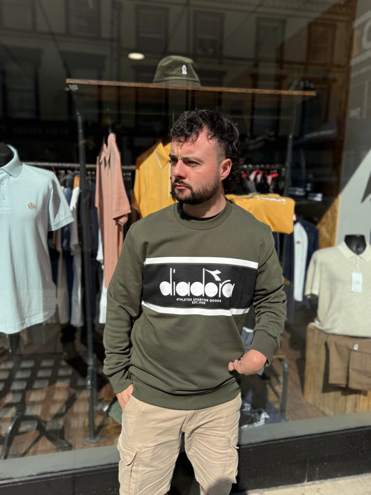 Diadora Logo Sweatshirt Green Rifle - RD1 Clothing