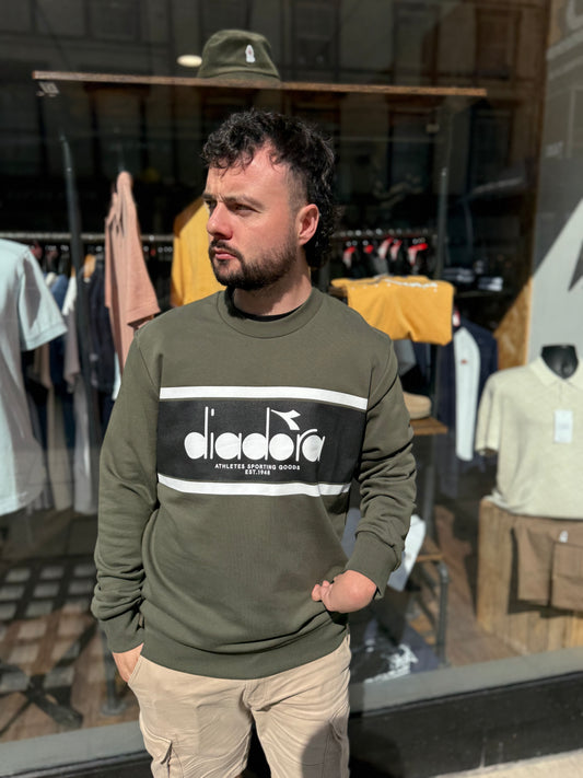 Diadora Logo Sweatshirt Green Rifle - RD1 Clothing