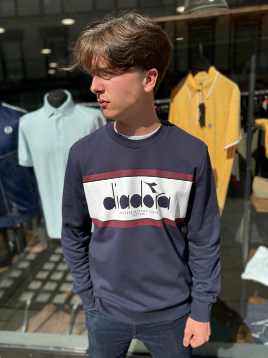 Diadora Logo Sweatshirt Empire Red - RD1 Clothing