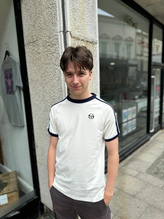 Sergio Tacchini Hadow Ringer T-Shirt In Gardenia - RD1 Clothing