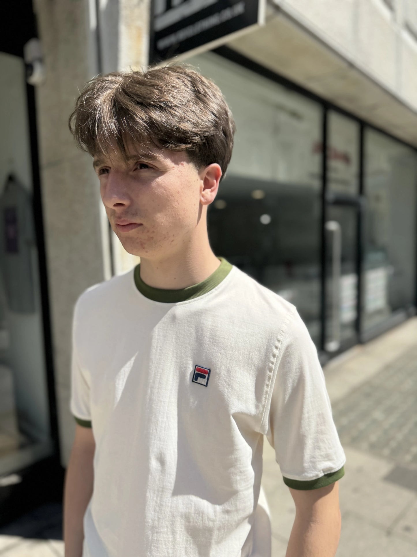 Fila Marconi T-Shirt In Gardenia/Chive