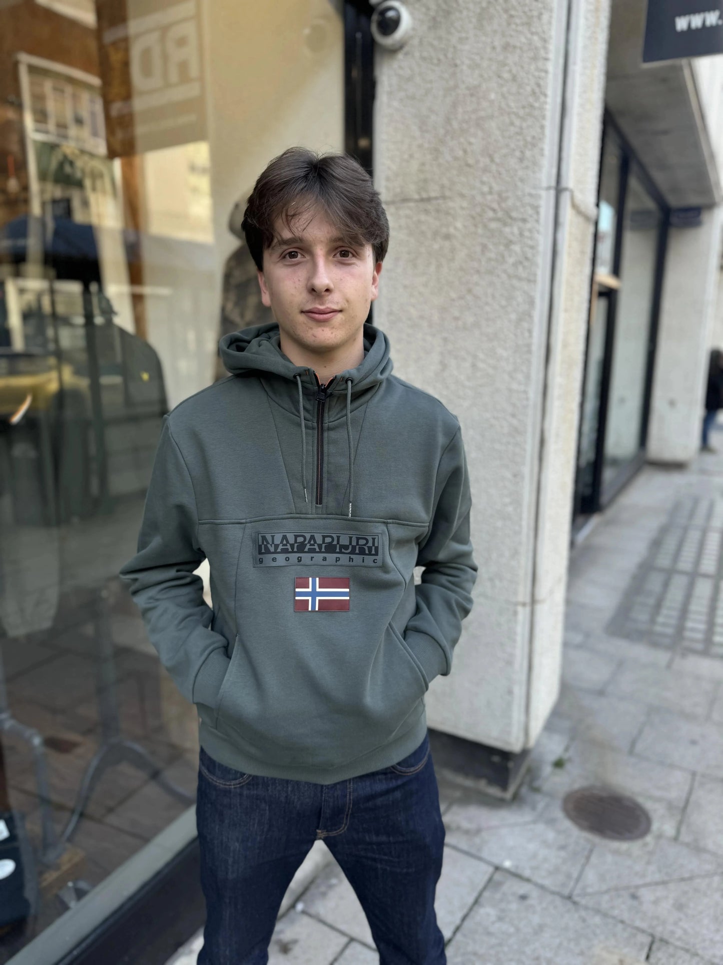Napapijri Burgee HZH 2.0 Hoodie In Green Urban - RD1 Clothing