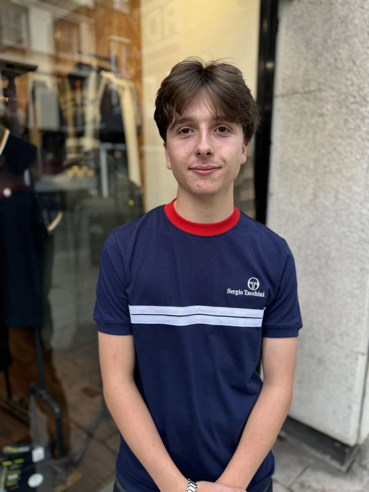 Sergio Tacchini Supermac T Shirt Martime blue/Adrenaline Rush - RD1 Clothing