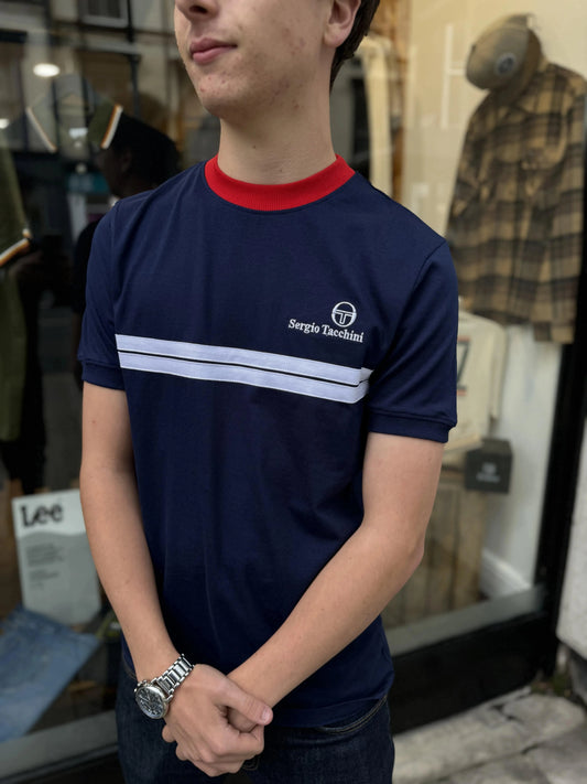 Sergio Tacchini Supermac T Shirt Martime blue/Adrenaline Rush - RD1 Clothing