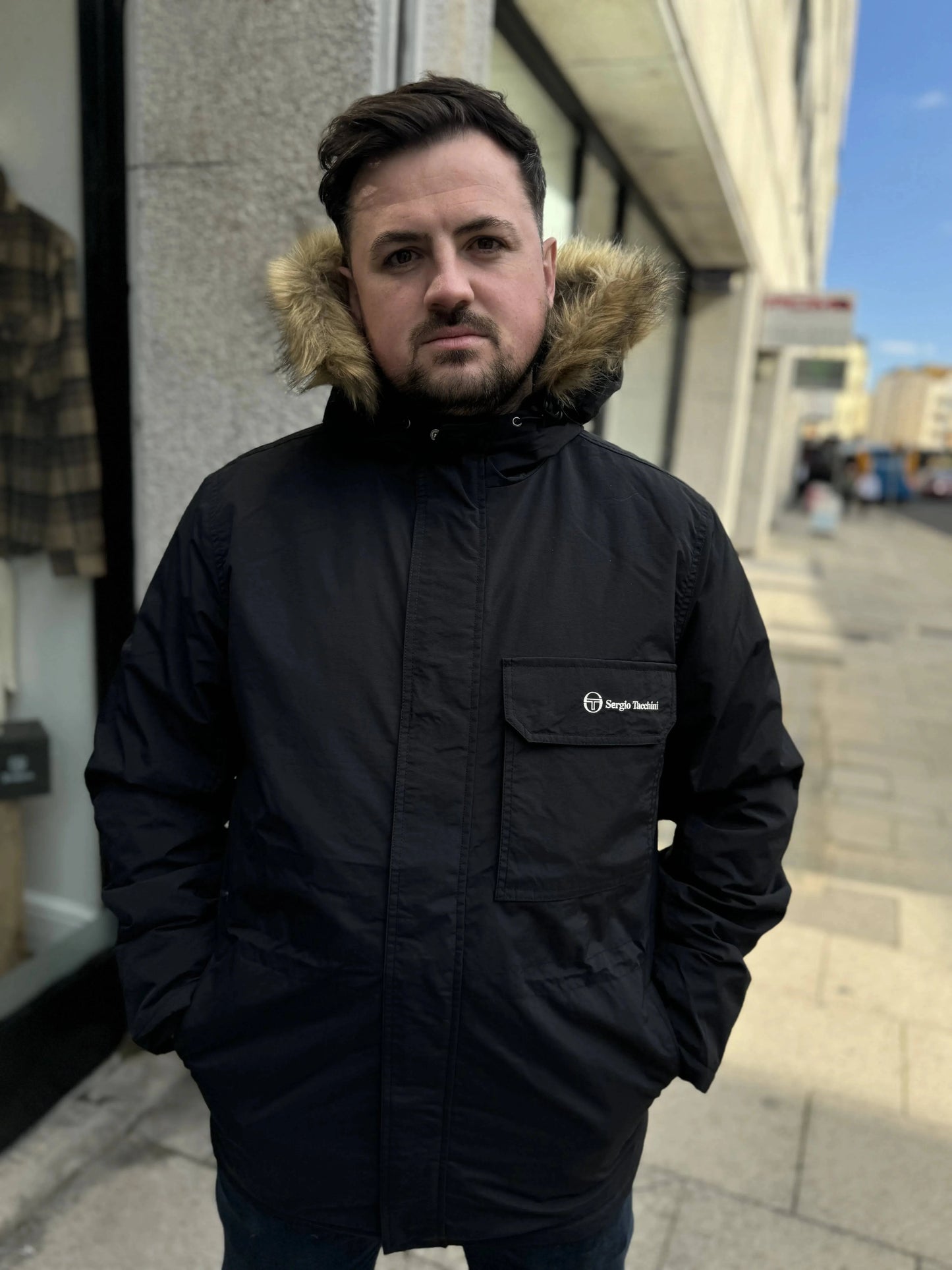 Sergio Tacchini Budge Parka Jacket/Black - RD1 Clothing