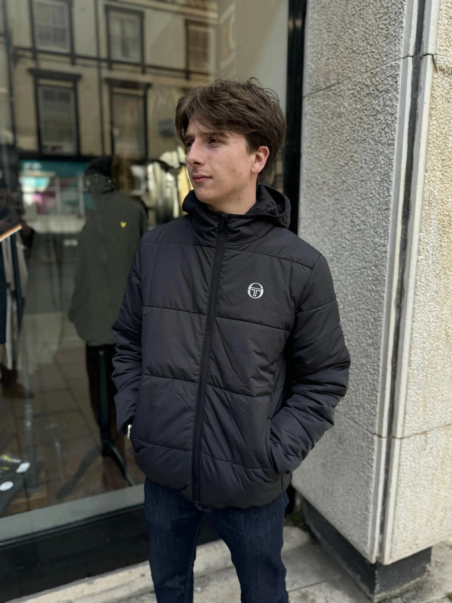 Sergio Tacchini Baddeley Padded Jacket Black - RD1 Clothing