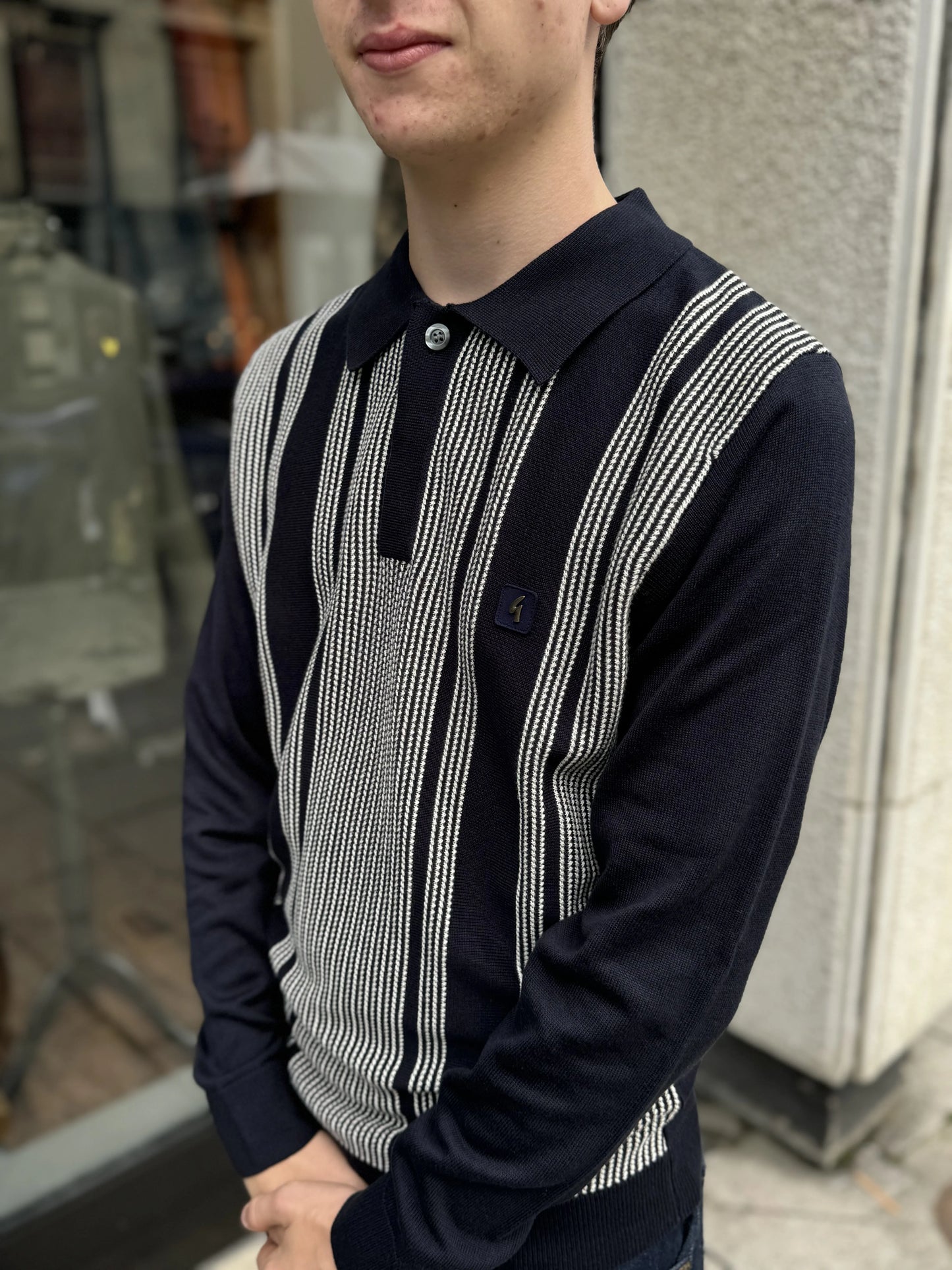 Gabicci Vintage Dante L/S Polo Navy