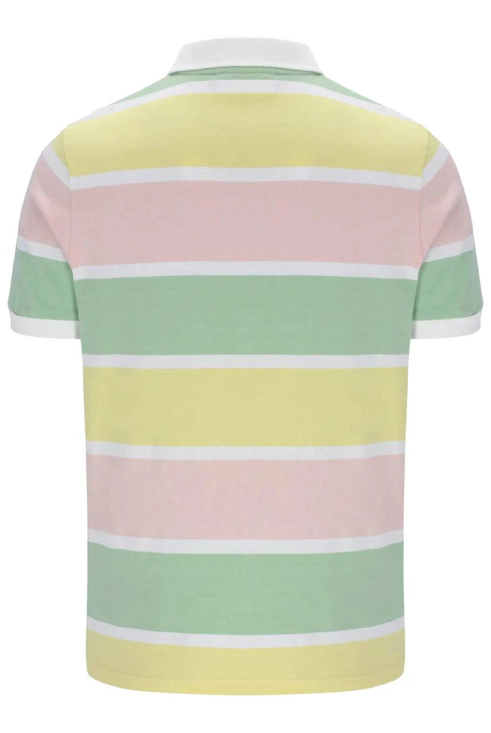 Fila Jas Striped Polo Shirt Pink Chalk/Hemlock/Lemonade/White - RD1 Clothing