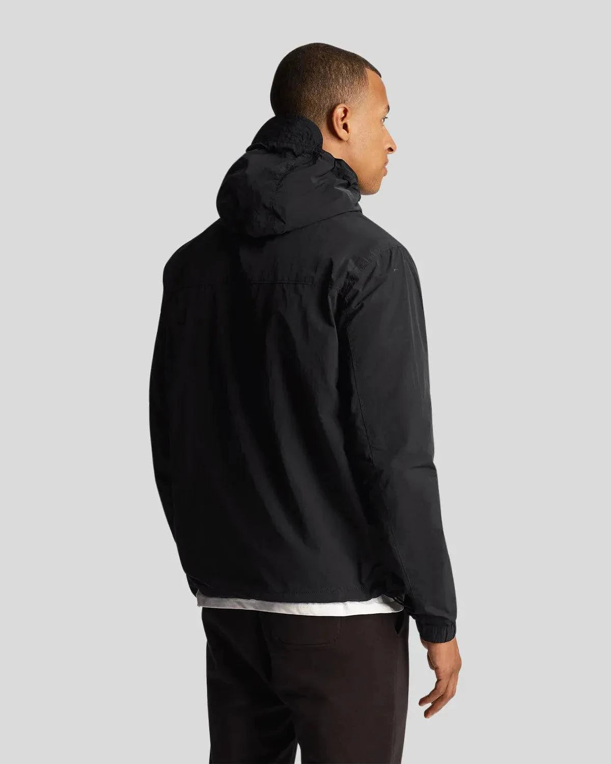 Lyle & Scott Hooded Pocket Jacket In Jet Black - RD1 Clothing