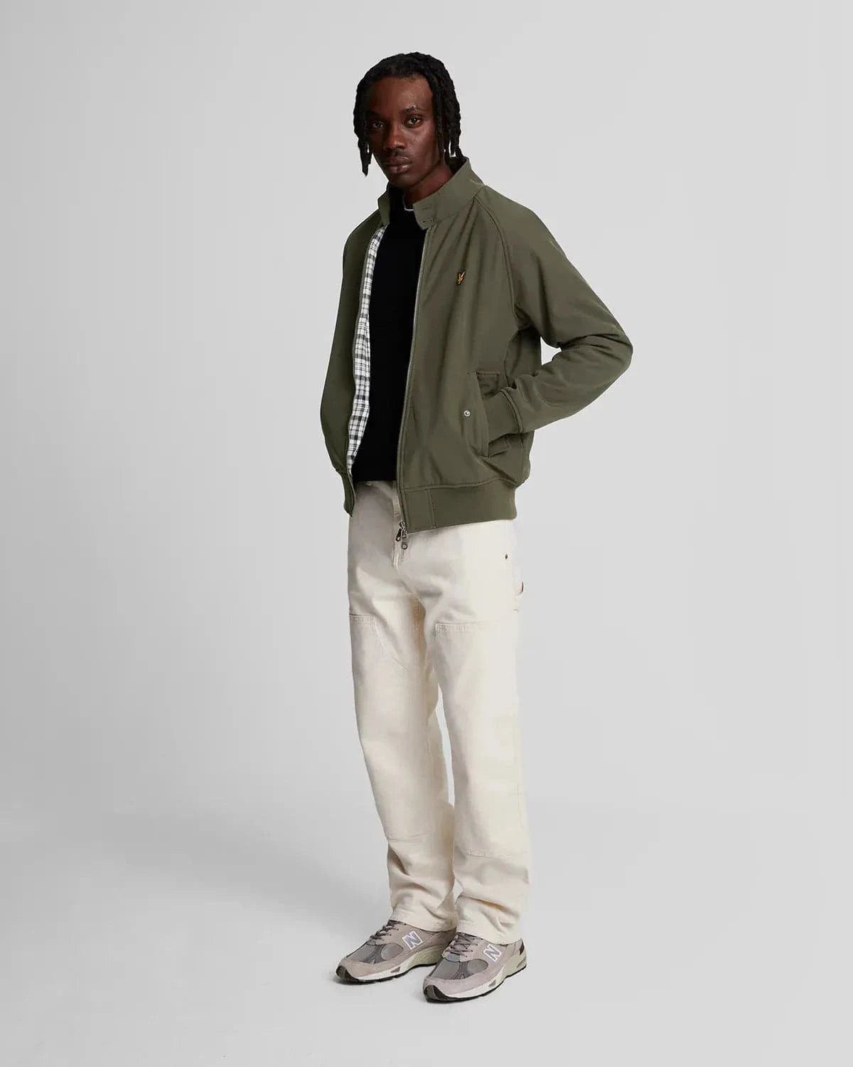 Lyle & Scott Softshell Harrington Jacket In Olive - RD1 Clothing