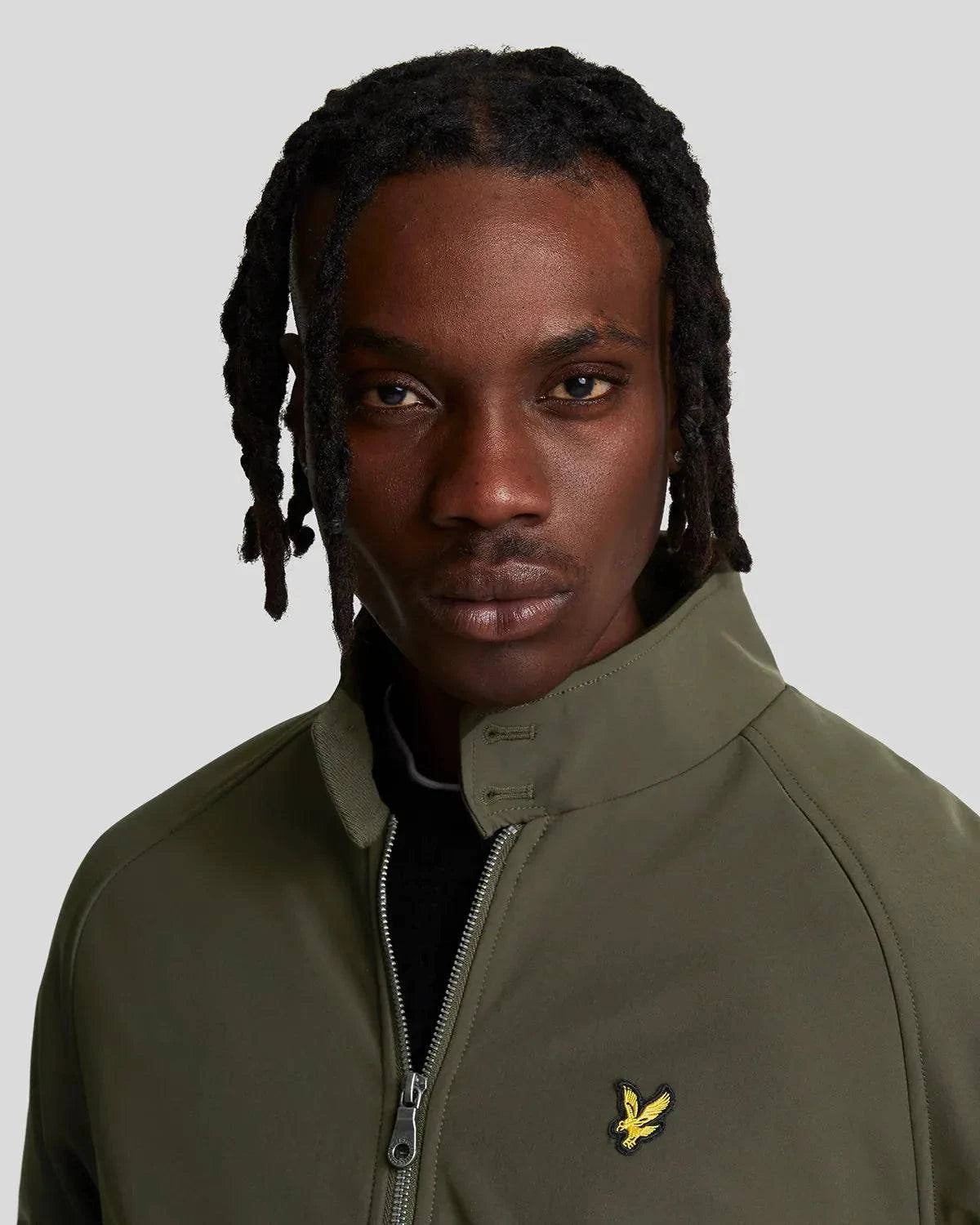 Lyle & Scott Softshell Harrington Jacket In Olive - RD1 Clothing