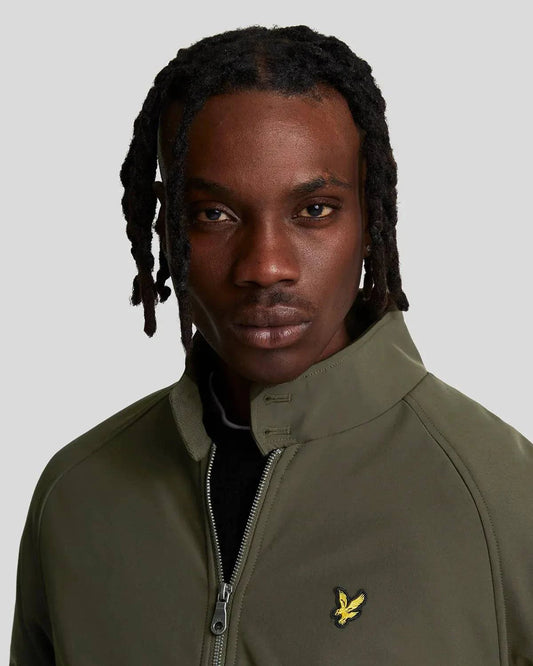 Lyle & Scott Softshell Harrington Jacket In Olive - RD1 Clothing