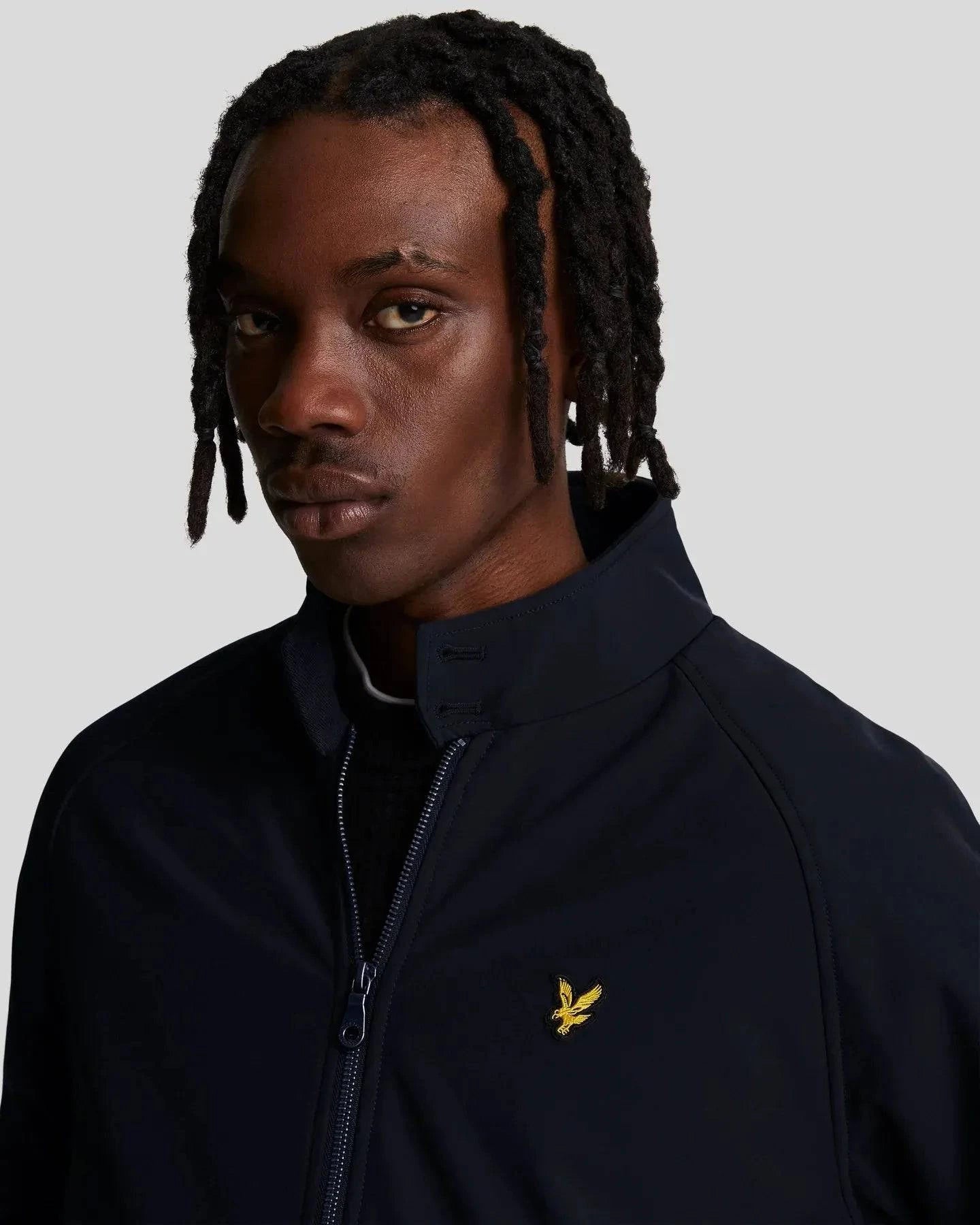 Lyle & Scott Softshell Harrington Jacket In Dark Navy - RD1 Clothing