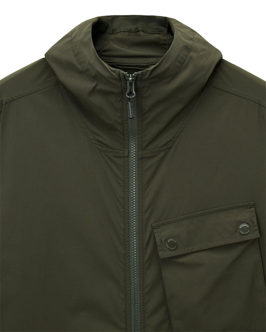 Weekend Offender Temara Technical Windbreaker Jacket in Black Forest - RD1 Clothing