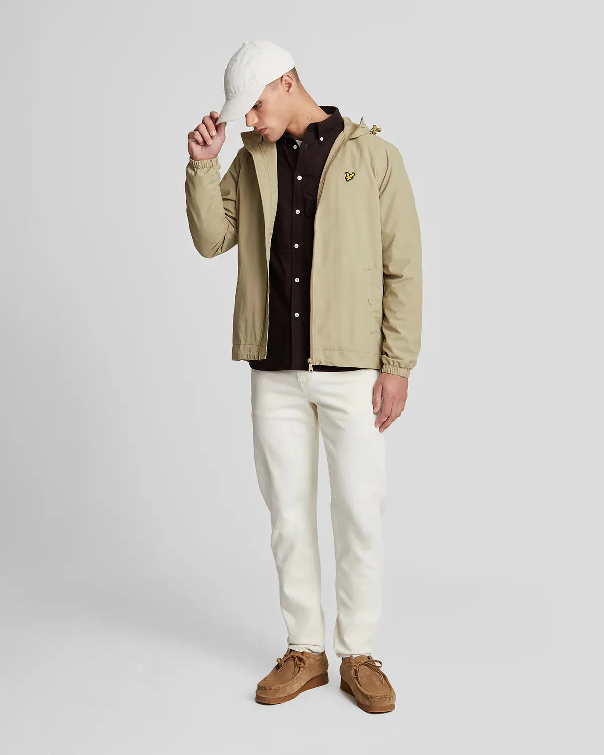 Lyle & Scott Zip Through Hooded Jacket In Sage Uniform