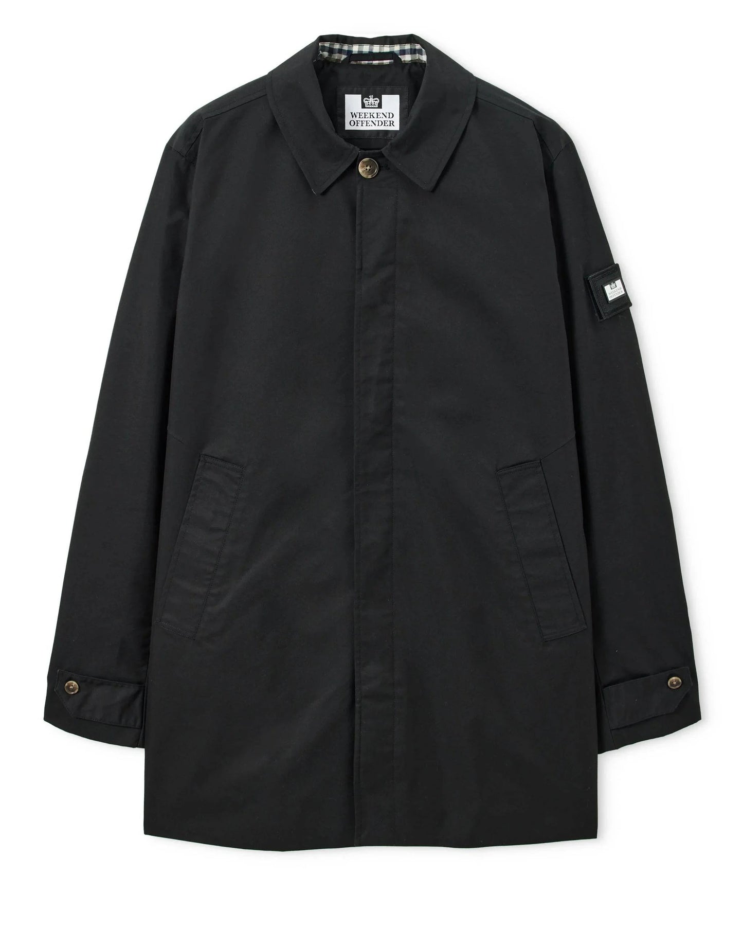 Weekend Offender Whitehouse Mac Jacket Black/House Check Back - RD1 Clothing