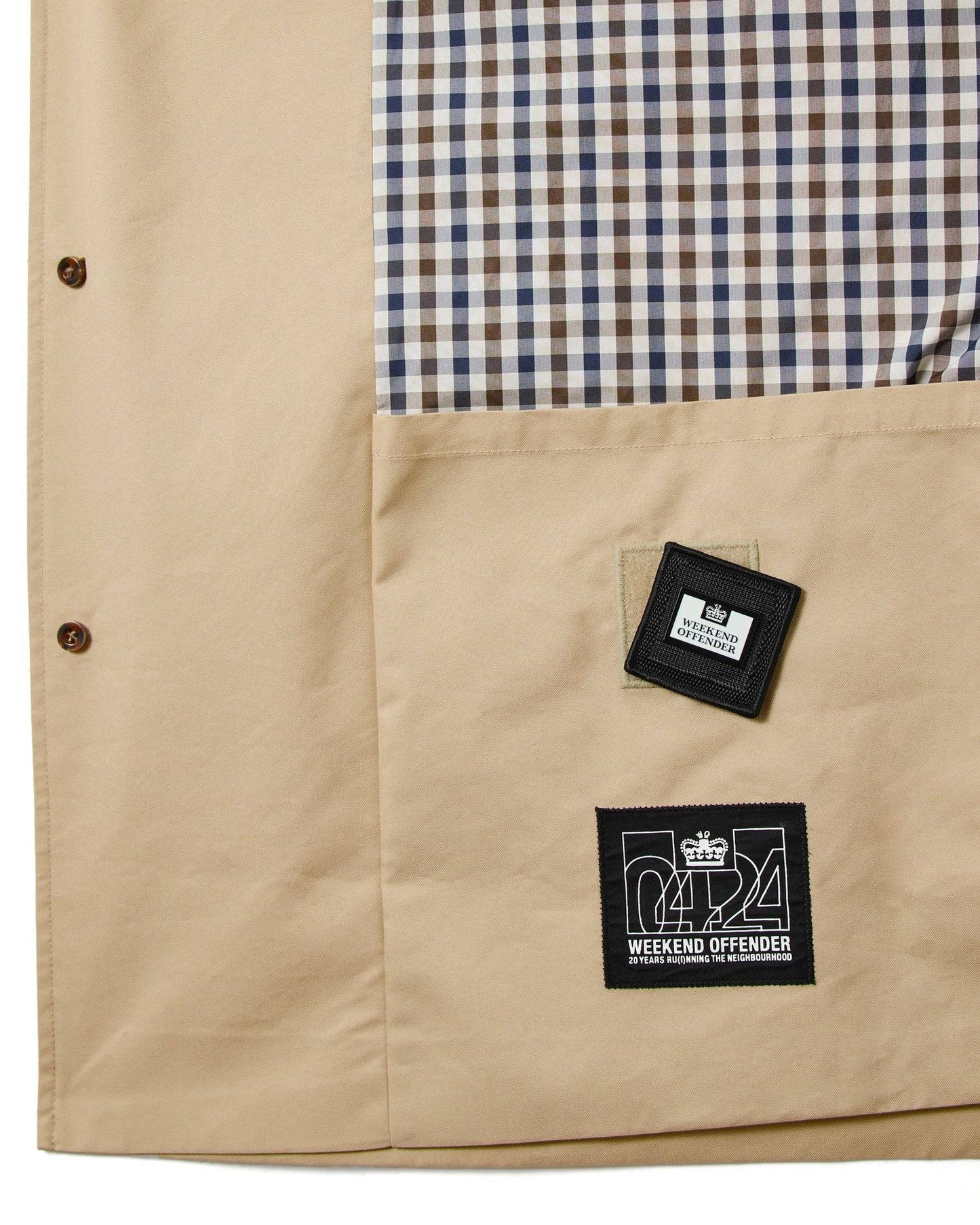Weekend Offender Whitehouse Mac Jacket Stone/House Check Back - RD1 Clothing