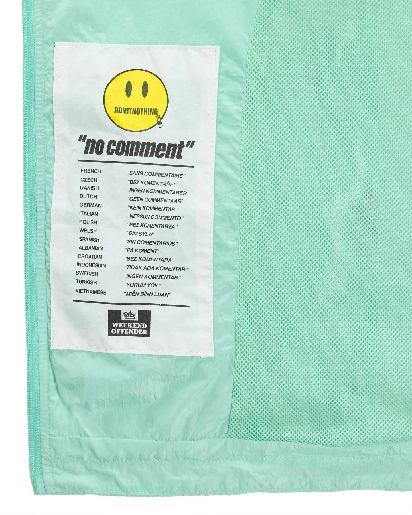 Weekend Offender Technician Jacket Celeste Green - RD1 Clothing