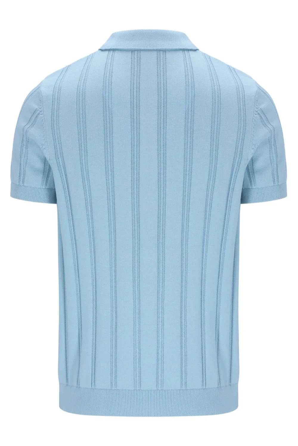 Fila Gold Kennedy Textured Stripe Knit Polo Summer Song - RD1 Clothing