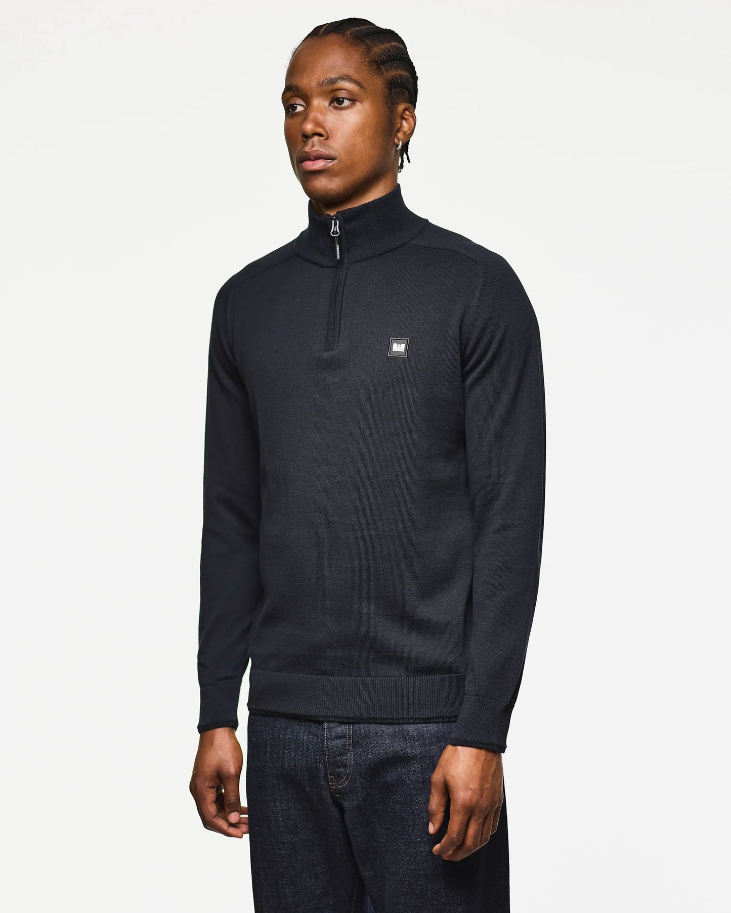 Weekend Offender Pierre Quarter Zip Jumper Navy