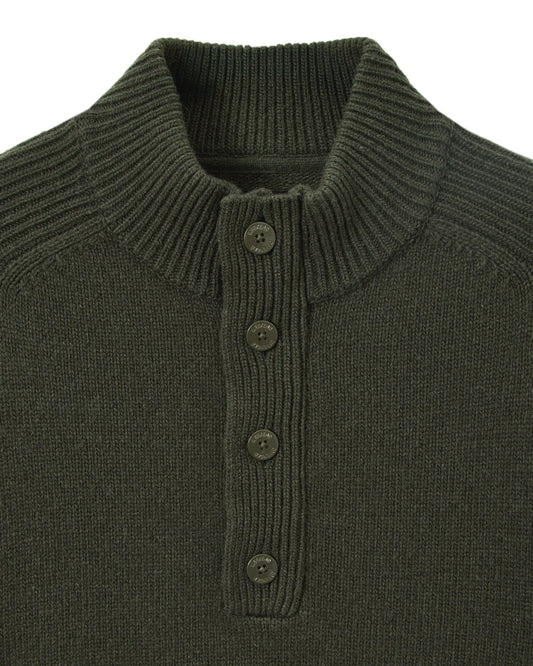 Weekend Offender Castillos Wool Jumper Black Forest Green