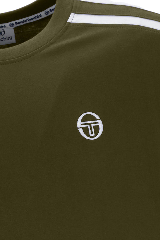 Sergio Tacchini Locchi T-Shirt Dark Olive/Gardenia - RD1 Clothing