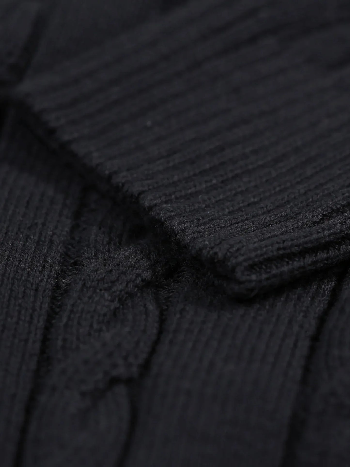 Luke Aspen Cable Knit Jumper Jet Black