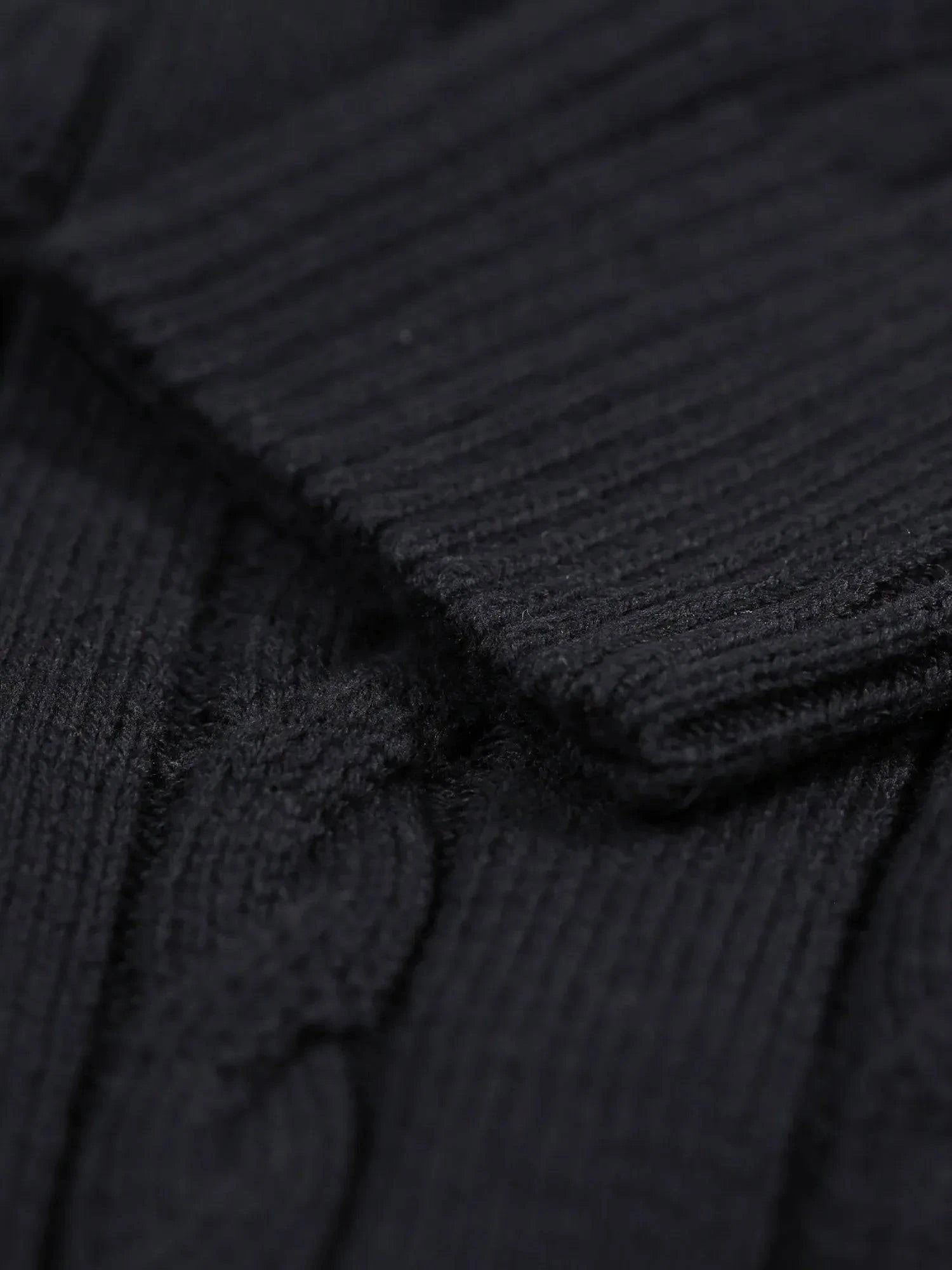 Luke Aspen Cable Knit Jumper Jet Black - RD1 Clothing