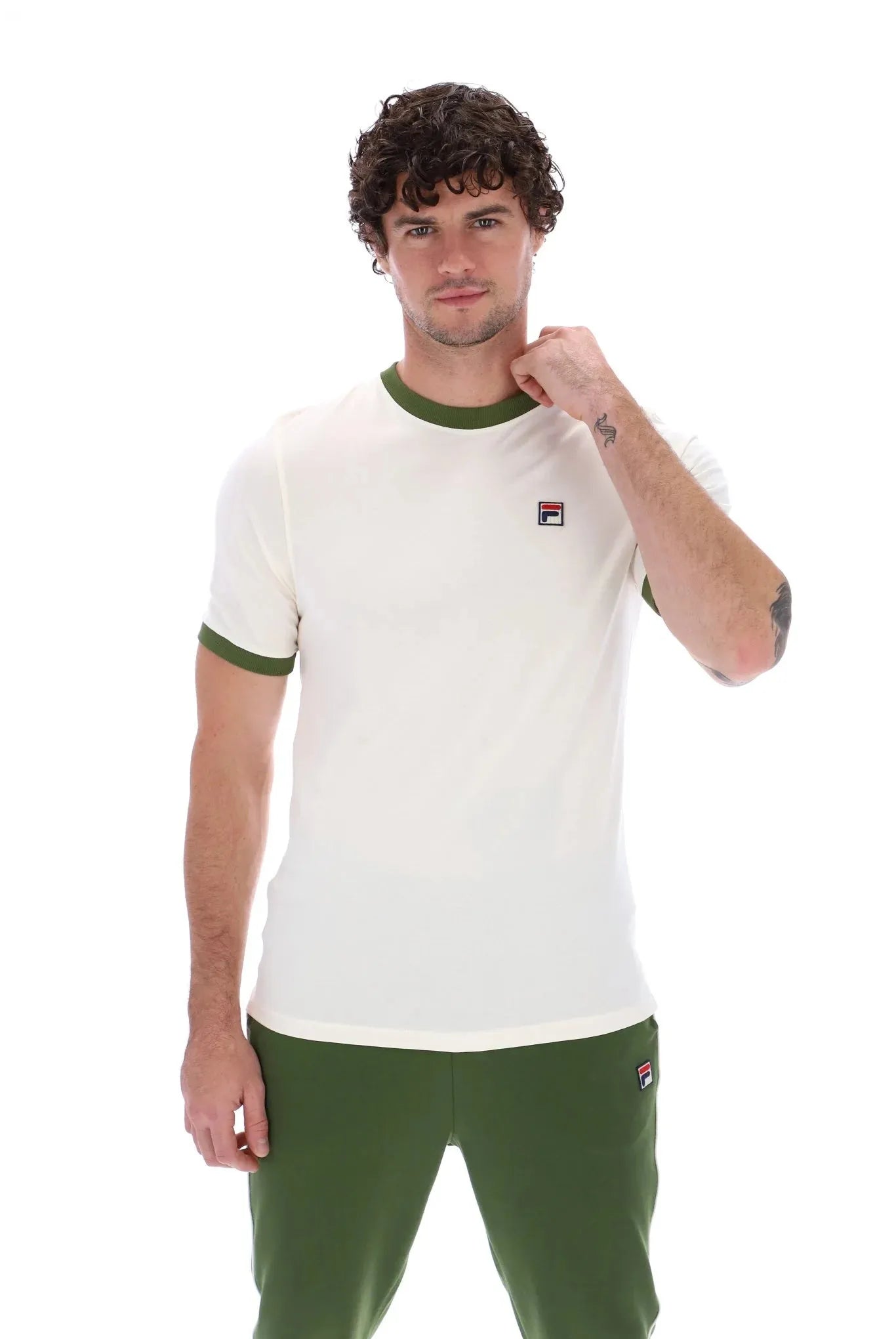 Fila Marconi T-Shirt In Gardenia/Chive