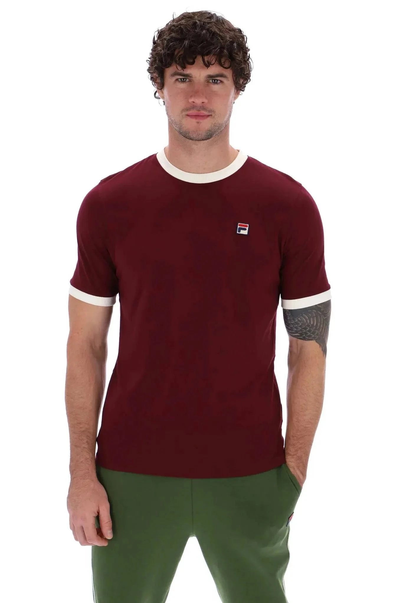 Fila Marconi T-Shirt In Windsor Wine/Gardenia - RD1 Clothing