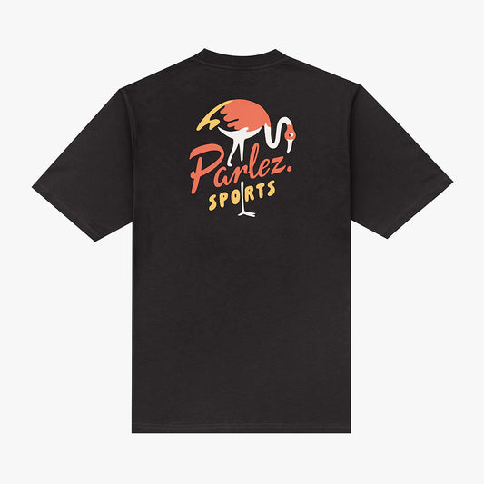 Black Parlez Marion T-Shirt with crew neckline and casual fit, displayed on a plain background.