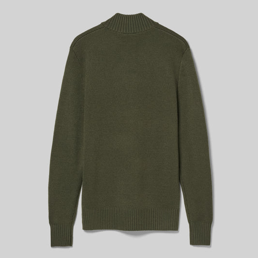 MA.STRUM Sarl Quarter Zip Sweater Bronze Green