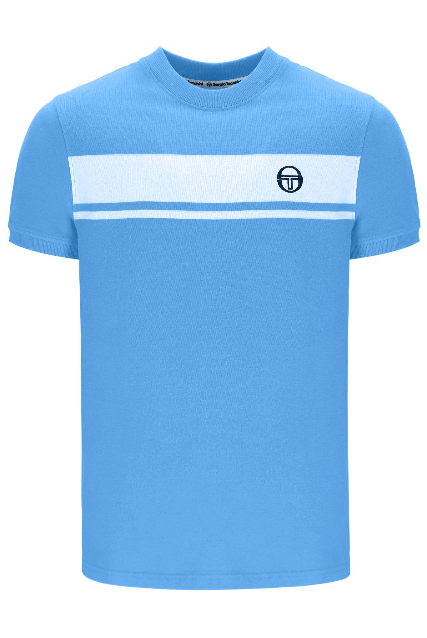 Sergio Tacchini Master T-Shirt in Azure Blue/White - RD1 Clothing