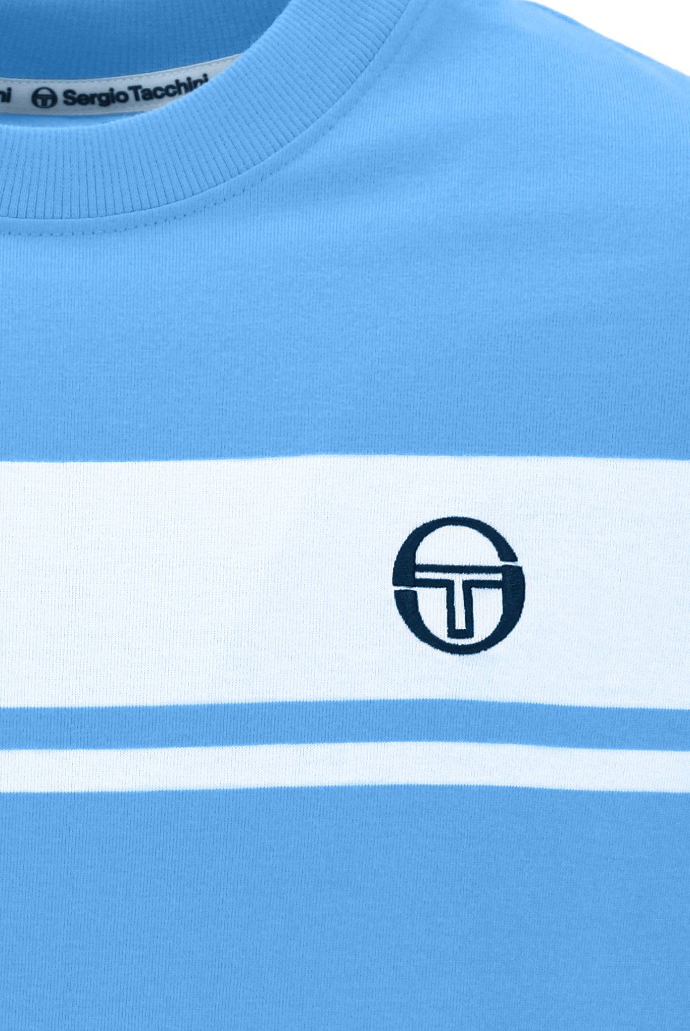 Sergio Tacchini Master T-Shirt in Azure Blue/White - RD1 Clothing