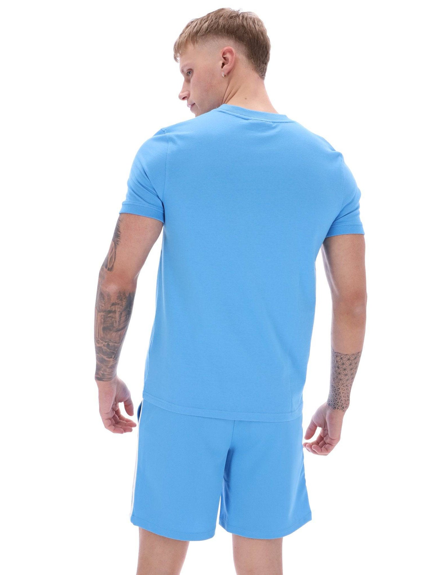 Sergio Tacchini Master T-Shirt in Azure Blue/White - RD1 Clothing