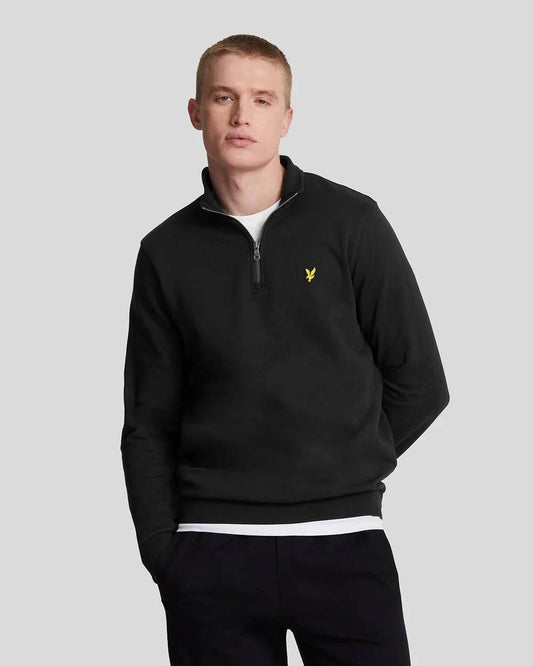 Lyle & Scott Loopback Quarter Zip Sweat Black - RD1 Clothing