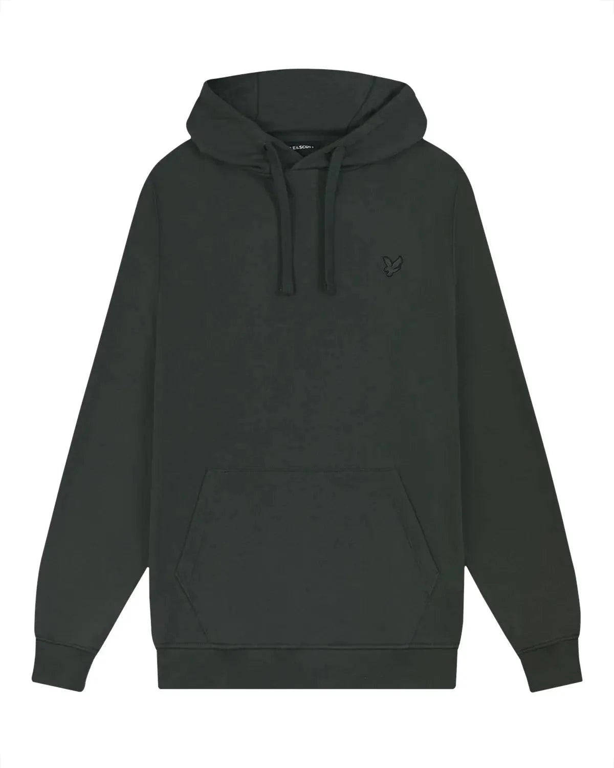 Lyle & Scott Tonal Eagle Pullover Hoodie In Gunmetal - RD1 Clothing
