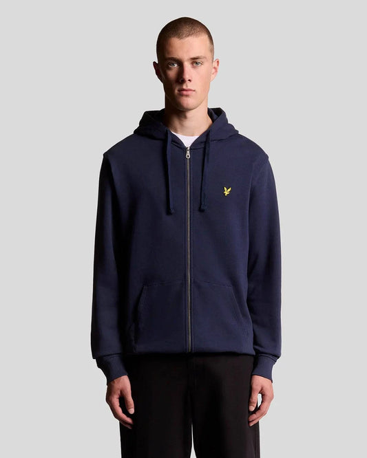 Lyle & Scott Zip Through Hoodie Navy - RD1 Clothing