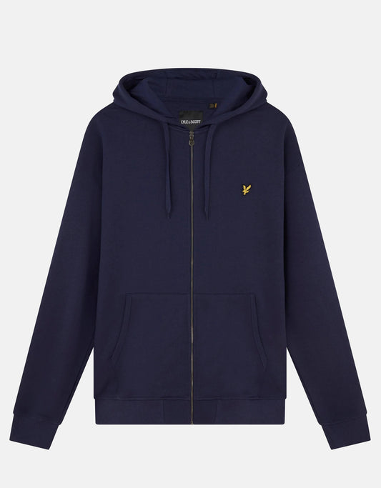 Lyle & Scott Zip Through Hoodie Navy - RD1 Clothing