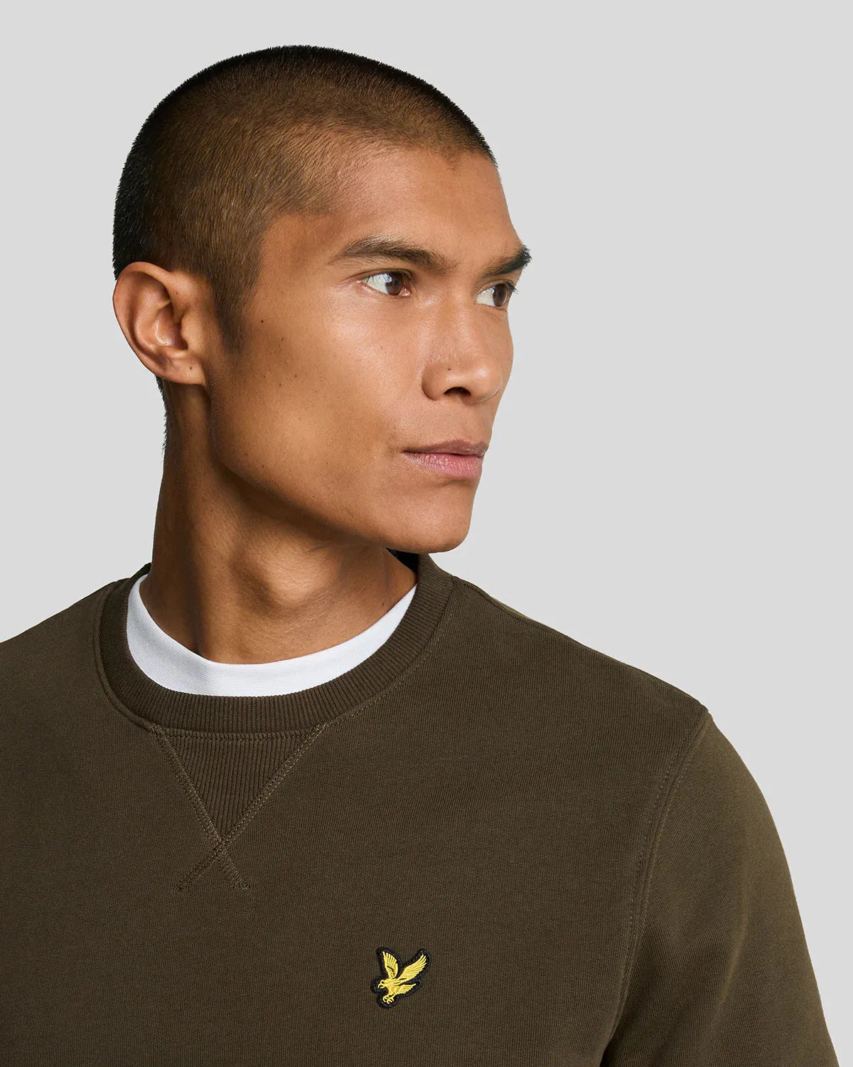 Lyle & Scott Crewneck Sweat In Olive