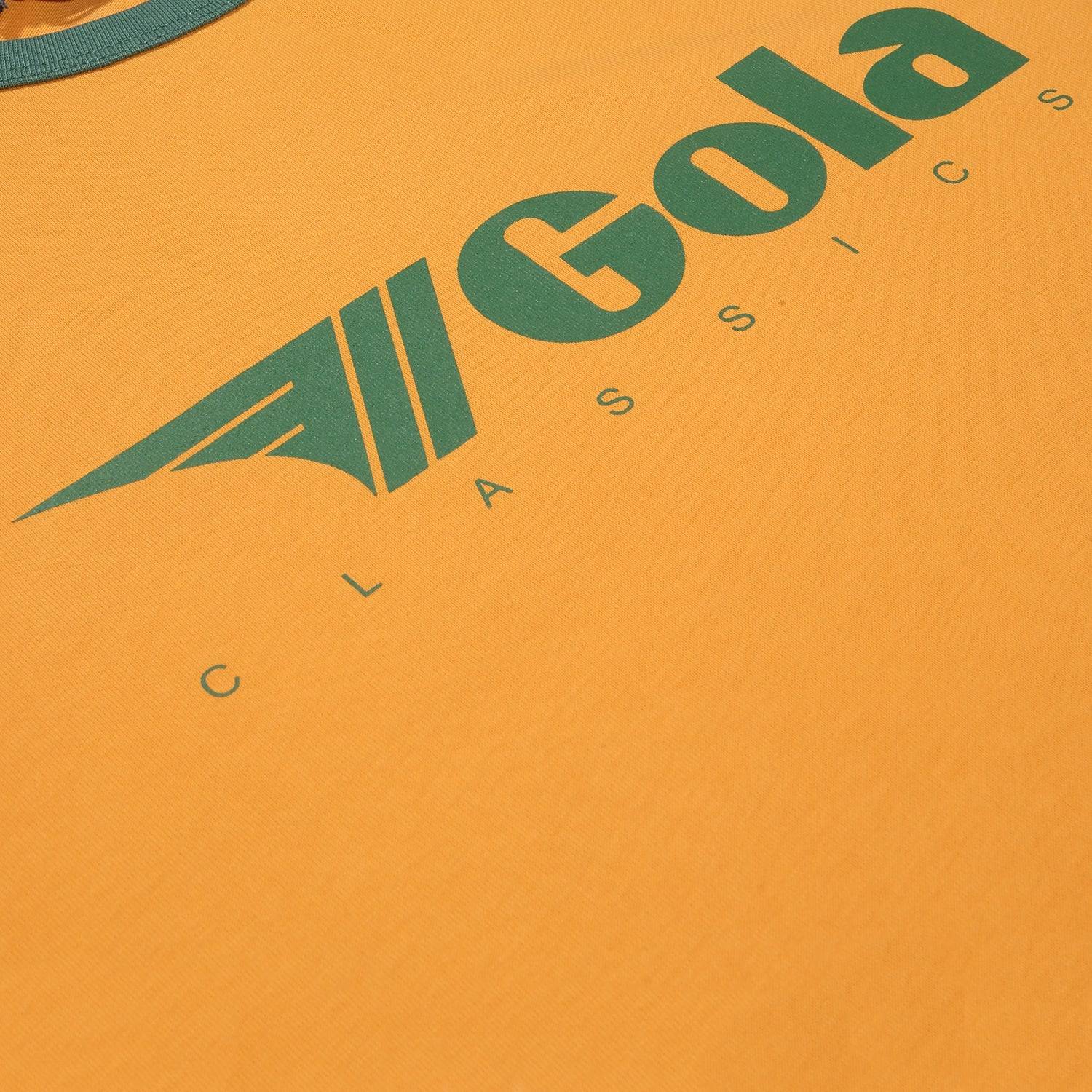 Gola Classics Printed Ringer Tee In Yellow/Green - RD1 Clothing