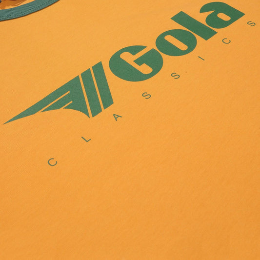 Gola Classics Printed Ringer Tee In Yellow/Green - RD1 Clothing