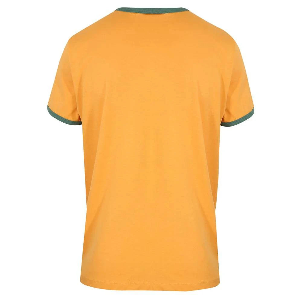 Gola Classics Printed Ringer Tee In Yellow/Green - RD1 Clothing