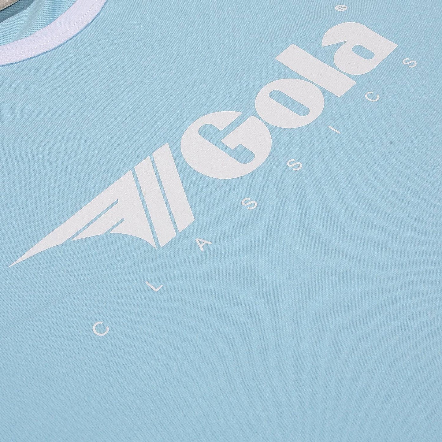 Gola Classics Printed Ringer Tee In Sky Blue - RD1 Clothing