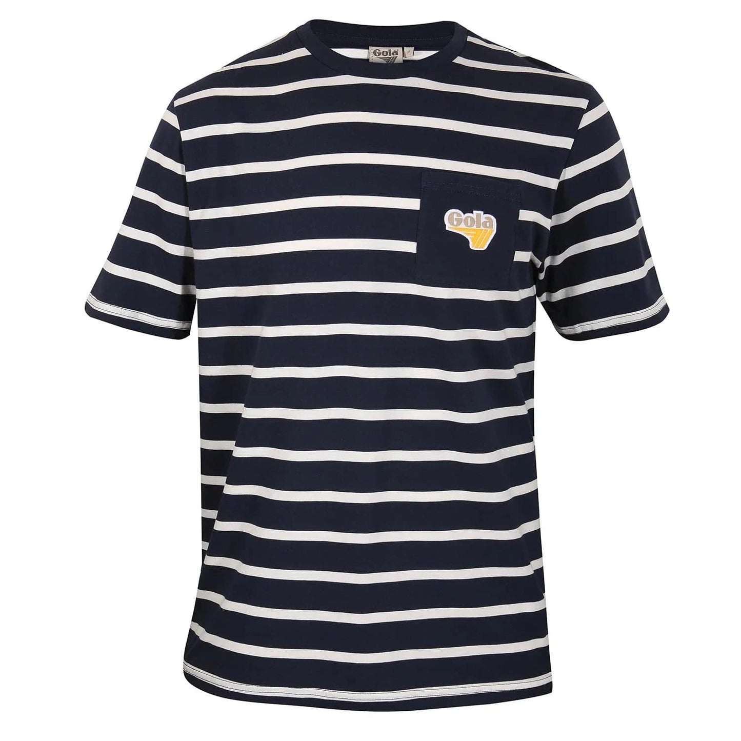 Gola Navy Striped T-Shirt with Embroidered Logo - RD1 Clothing