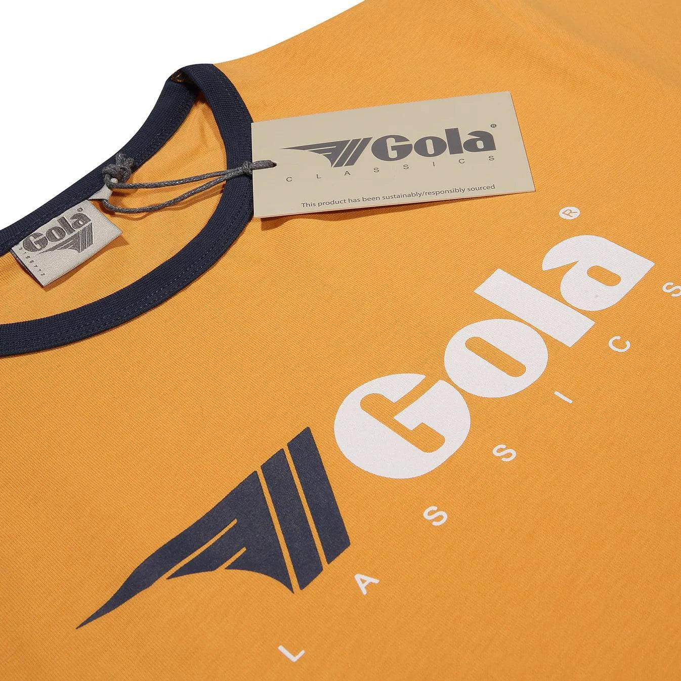 Gola Priinted Ringer T-shirt Gold/Black - RD1 Clothing