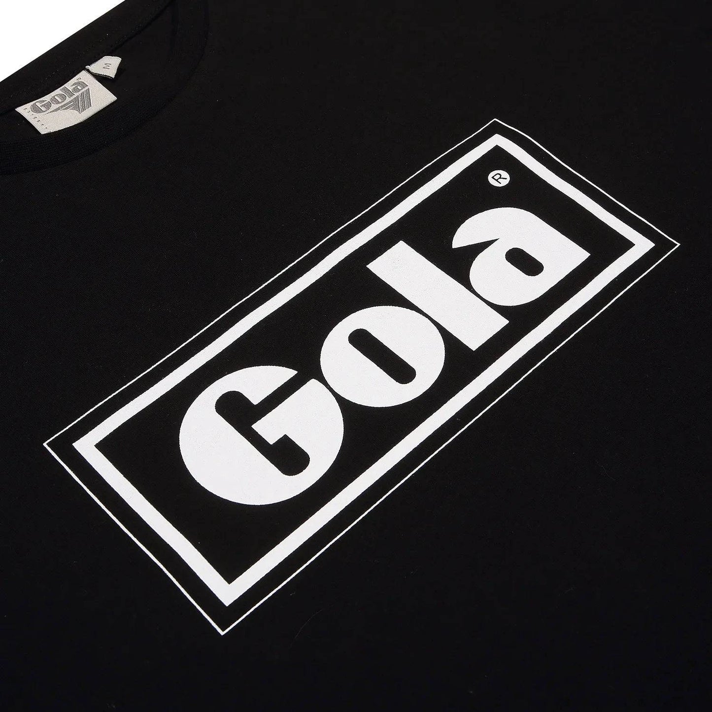 Gola Classics Text Box Printed T-Shirt In Black/ White - RD1 Clothing